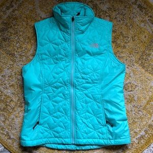 Mint blue north face vest